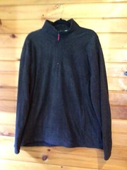 Saddlebred Men’s 1/4 Zip Pullover Fleece Sweater Jacket Dark Gray Medium