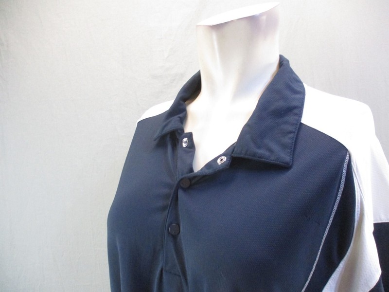 NIKE FIT DRY GOLF Size L Mens 1/2 Snap Collared Short Sleeve Polo Shirt 573 gallery