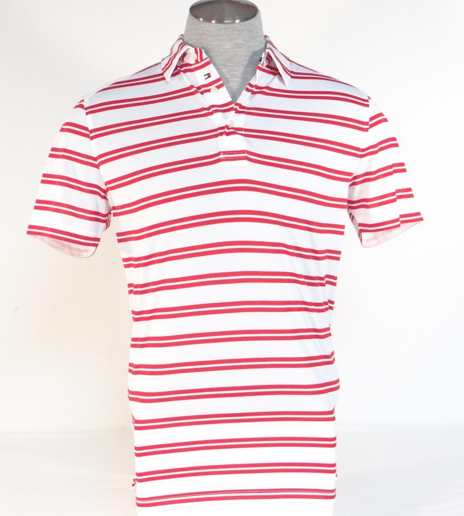 Tommy Hilfiger Golf Red & White Short Sleeve Polo Shirt Mens NEW gallery