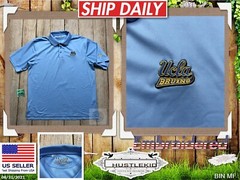 Official UCLA Bruins NCAA Men Heat Gear Loose Polo Shirt Under Armour Large L🔥