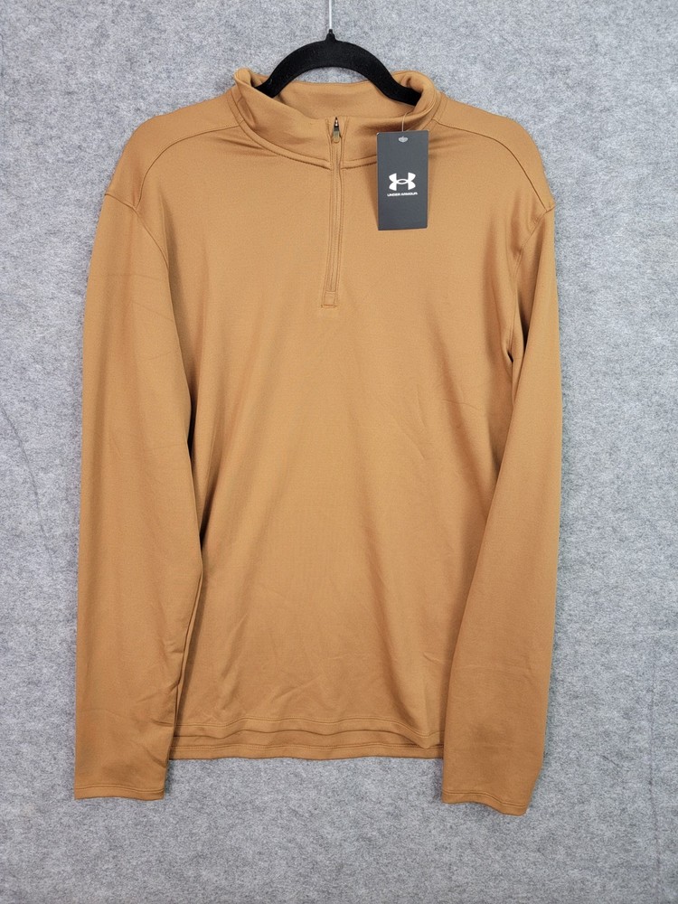 Under Armour Movement 1/4 Zip Lightweight Shirt Light Brown Size M