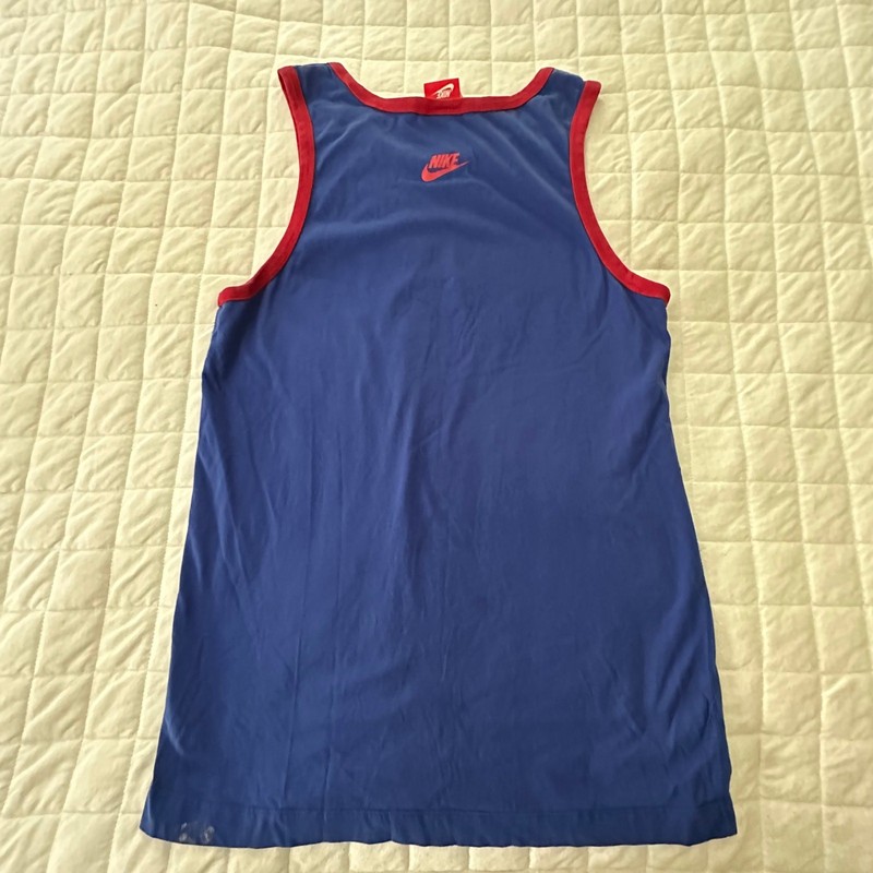 New York Giants Tank Top Mens Small Blue Logo Helmet Graphic Football Nike gallery