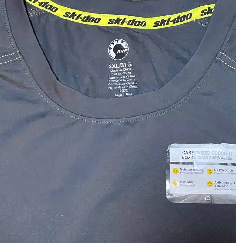 Ski-Doo Men's Long Sleeve Performance Moisture Wicking UV Quick Dry T Shirt 3XL gallery