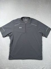 Under Armour Pullover Mens L 1/4 Zip All Season Gear Short Sleeves Gray