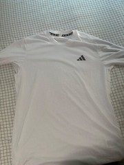 Adidas Men’s M White Performance T-Shirt Short Sleeve Athletic Sports Logo Tee