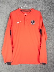 Nike South Meck NC Pullover Q Zip Mens S Red Breathable Logo Color Block