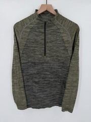 Lululemon Metal Vent Tech 1/4 Zip Pullover Mens Small Yellow Live In Practice