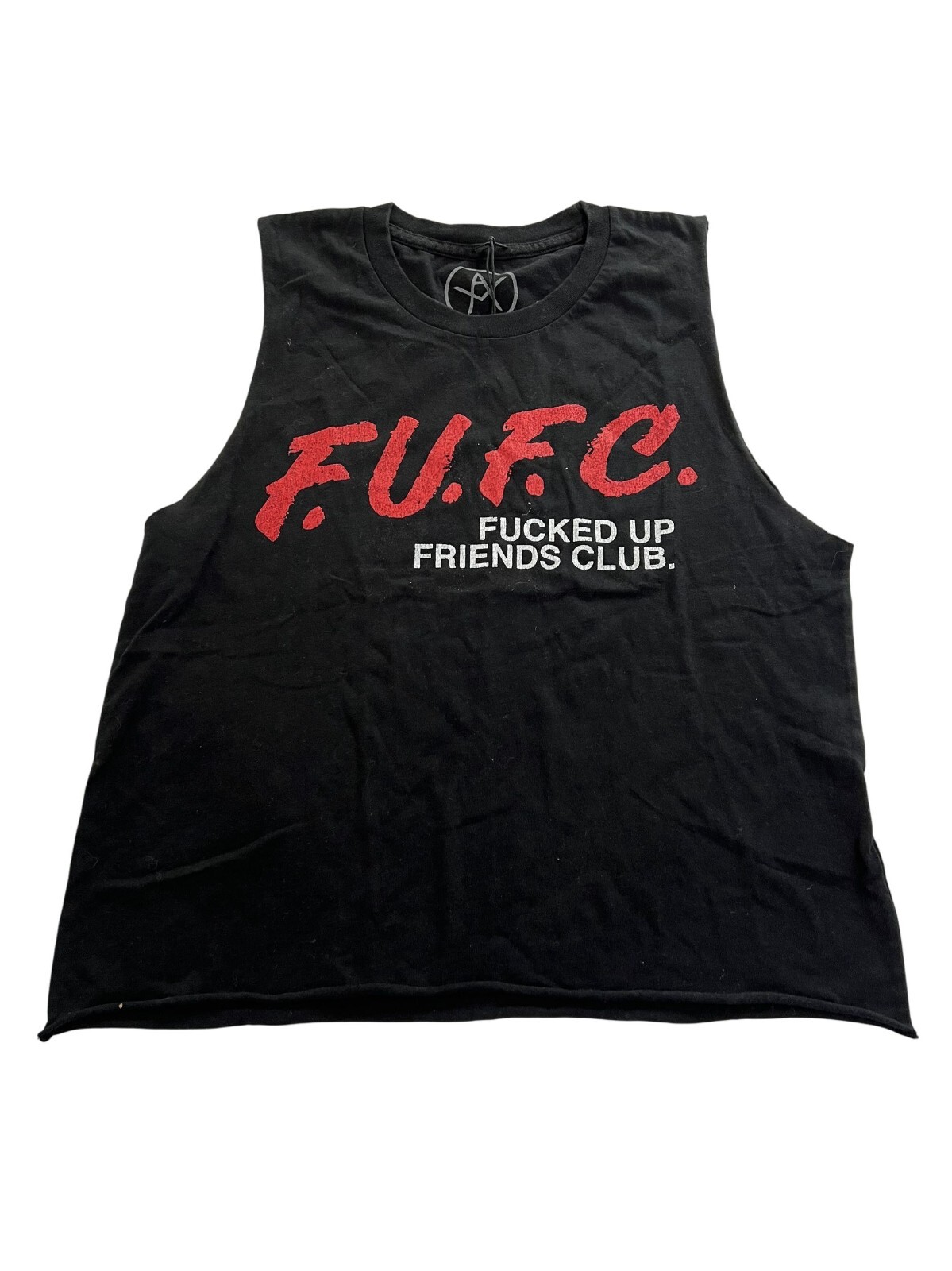 Local Authority Insane Crop Tank Top in Washed Black gallery