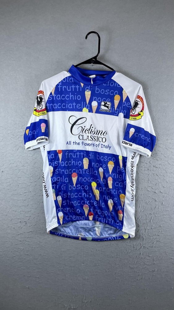 Giordana Ciclismo Classico Cycling Jersey Mens Large Ice Cream Italy Full Zip