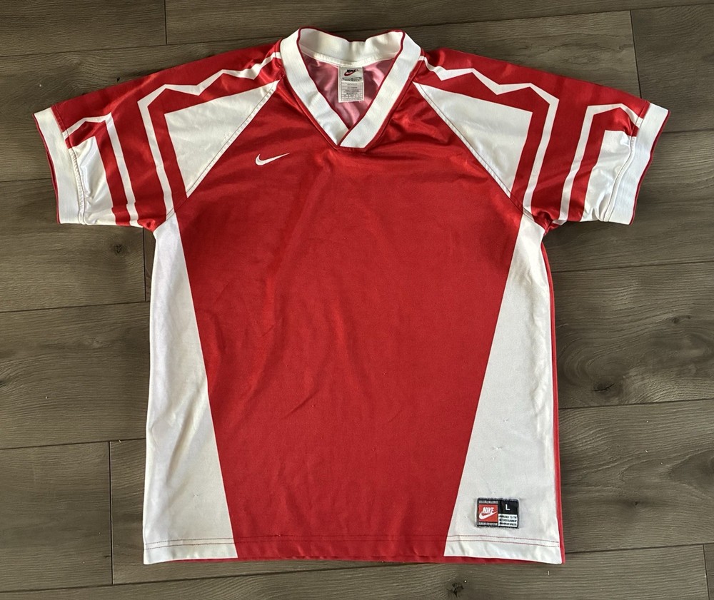 Vintage 90s Nike Sportswear Soccer Football Jersey Mens Size Large Made in USA