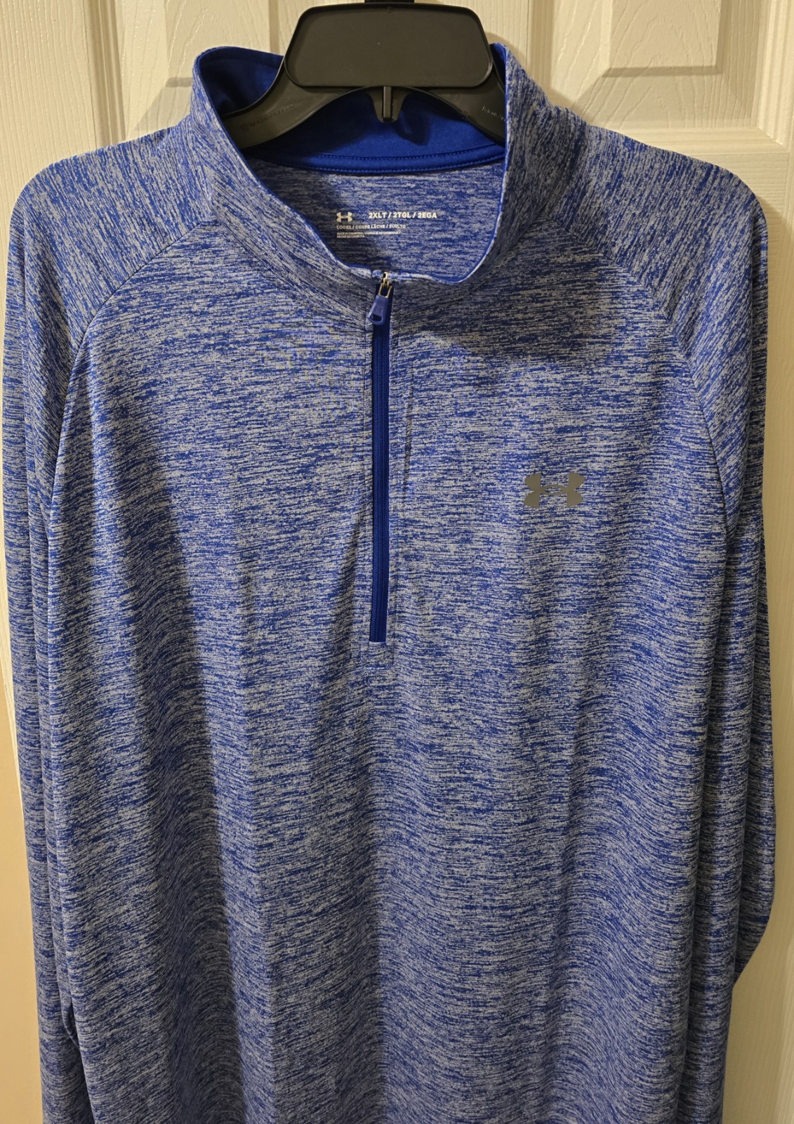Under Armour UA Tech 2.0 Half Zip Men’s 2XLT Blue Training Running Active Gym 2X gallery
