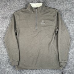Straight Down 1/4 Zip Sweatshirt Men’s Size XL Gray Waffle Knit Performance Golf