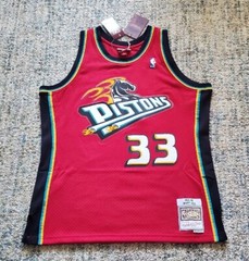 NWT MITCHELL & NESS DETROIT PISTON GRANT HILL #33 ALTERNATE 99-00 NBA JERSEY [L]