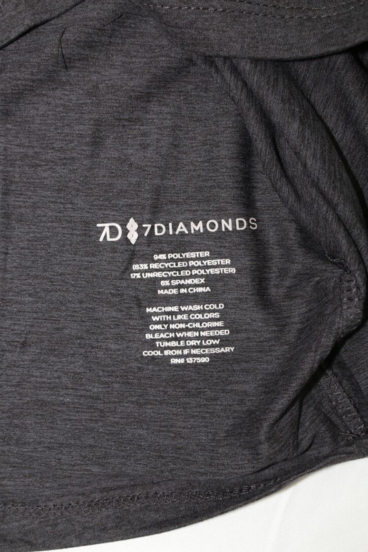 7Diamonds Core 1/4 Snap Long Sleeve Henley Shirt Charcoal Sz M Anti Odor Stretch gallery