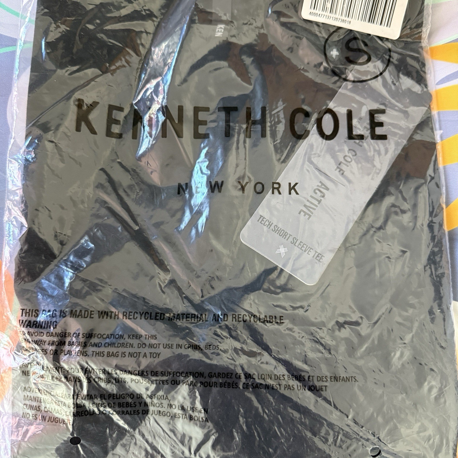 Kenneth Cole Mens Active Tech Short Sleeve T-Shirt Tee Black Stretch SPF 50+ gallery