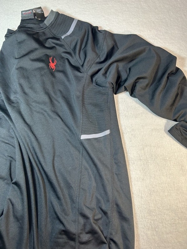 Spyder ProWB Mens Size Large Black Compression Shirt Long Sleeve Activewear Gym gallery