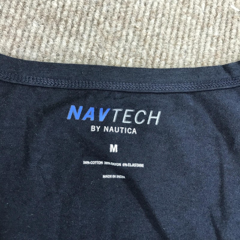 Nautica Tank Mens Medium Blue NAVTECH Sleeveless Stretch Athletic Logo Top gallery