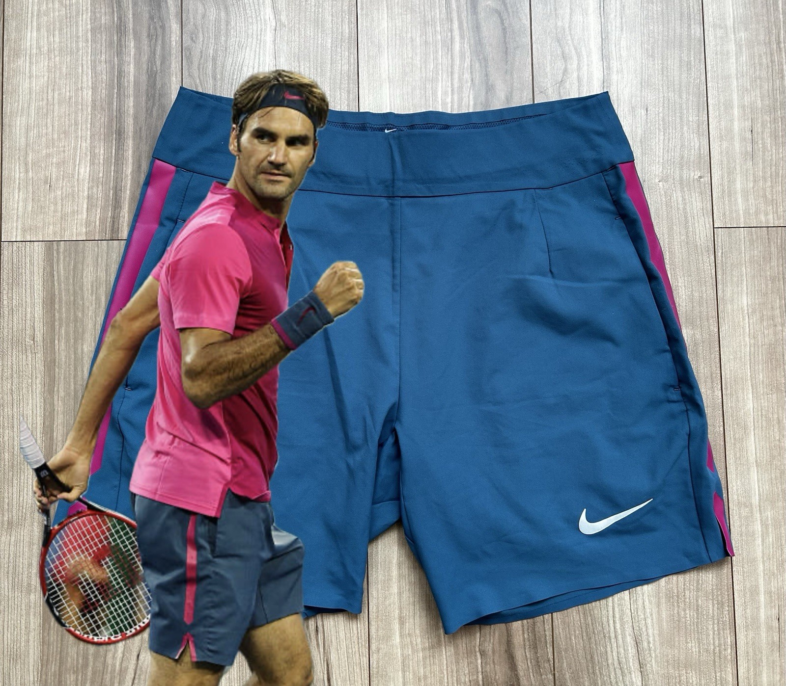 Roger Federer Nike 2015 W&S Open Cincinnati Shorts size:S gallery