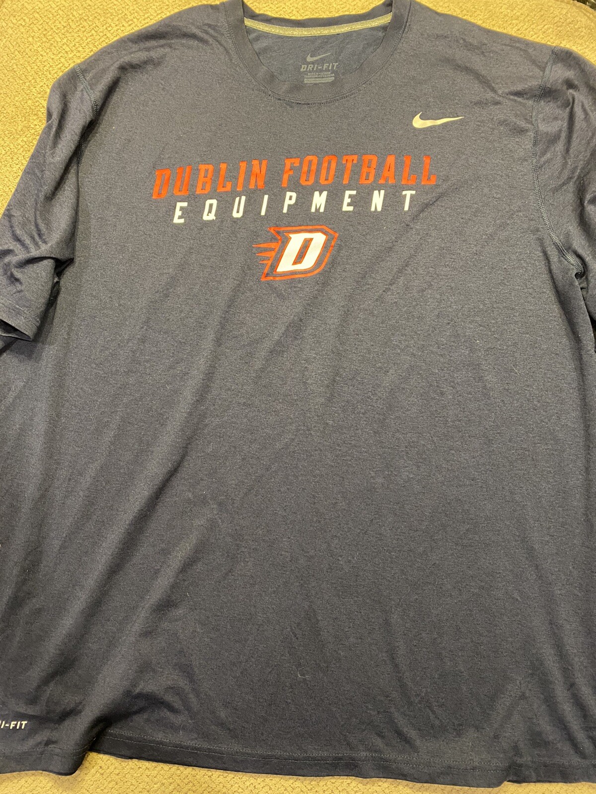 Men Nike Blue Dublin Gaels High School Jock Football Shirt 2XL gallery