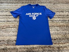 Air Force Golf Military Blue Active T-Shirt Champion Mens Small Short Sleeve