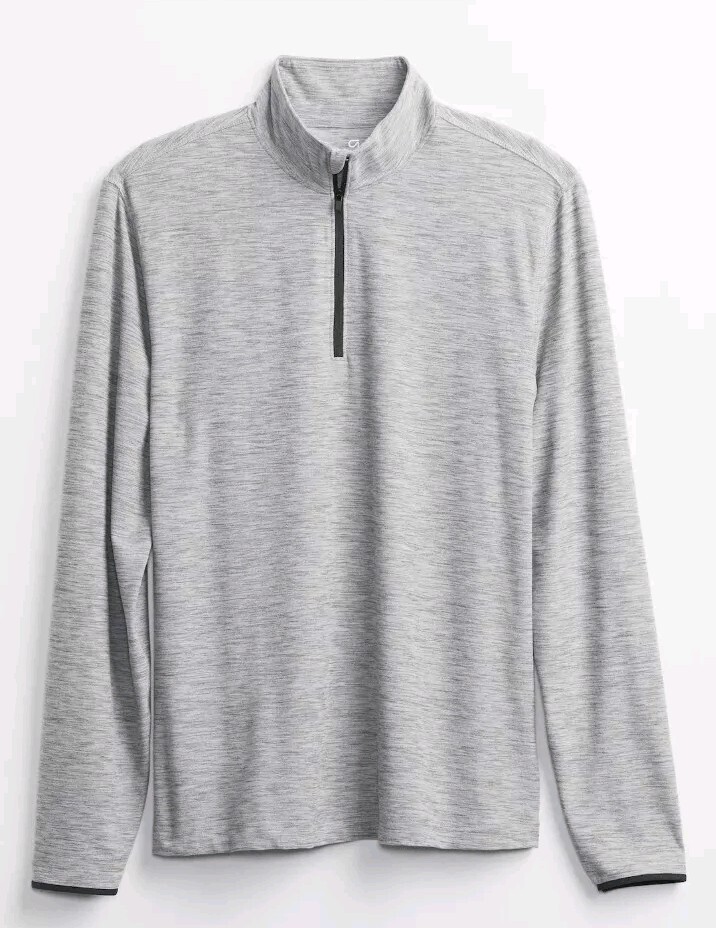 NWT Gap Fit Men's All Day Quarter Zip Active Shirt Blue Size S, XL gallery