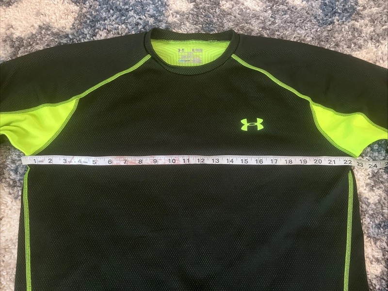 Under Armour Fitted Cold Gear Infrared Long Sleeve Shirt Mens XL Green Thermal gallery
