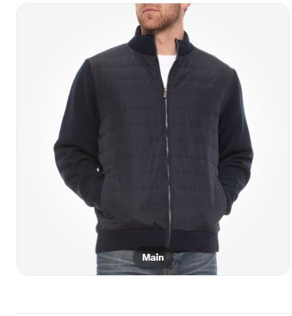 Tricots St. Raphael Front-Quilted Sweater Jacket Micro-Sherpa Lining Blk XL $100 gallery