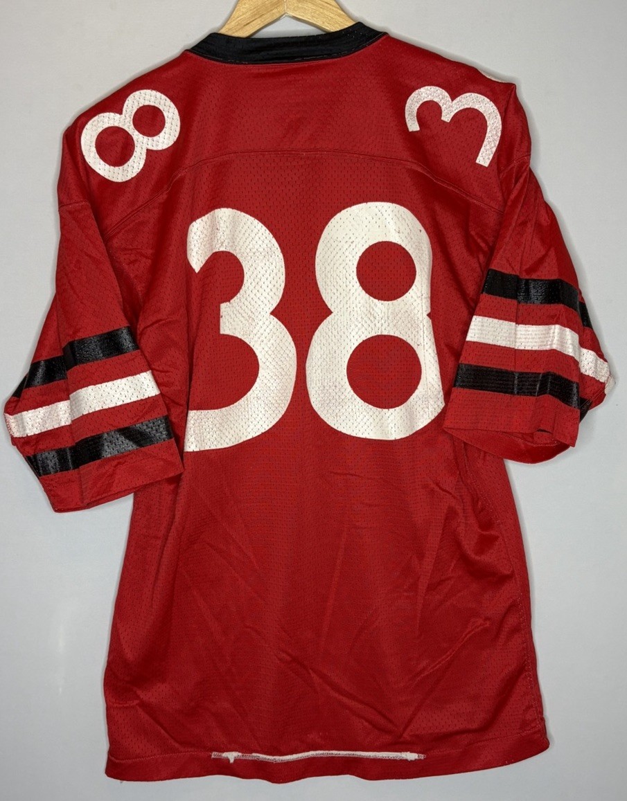 Vintage Champion Football Jersey Red Black White Sports 70s 80s Sz M gallery