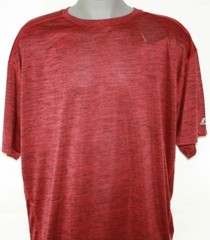 NEW Mens Russell Athletic Heather Red Black B&T Dri Power Moisture Wicking Shirt