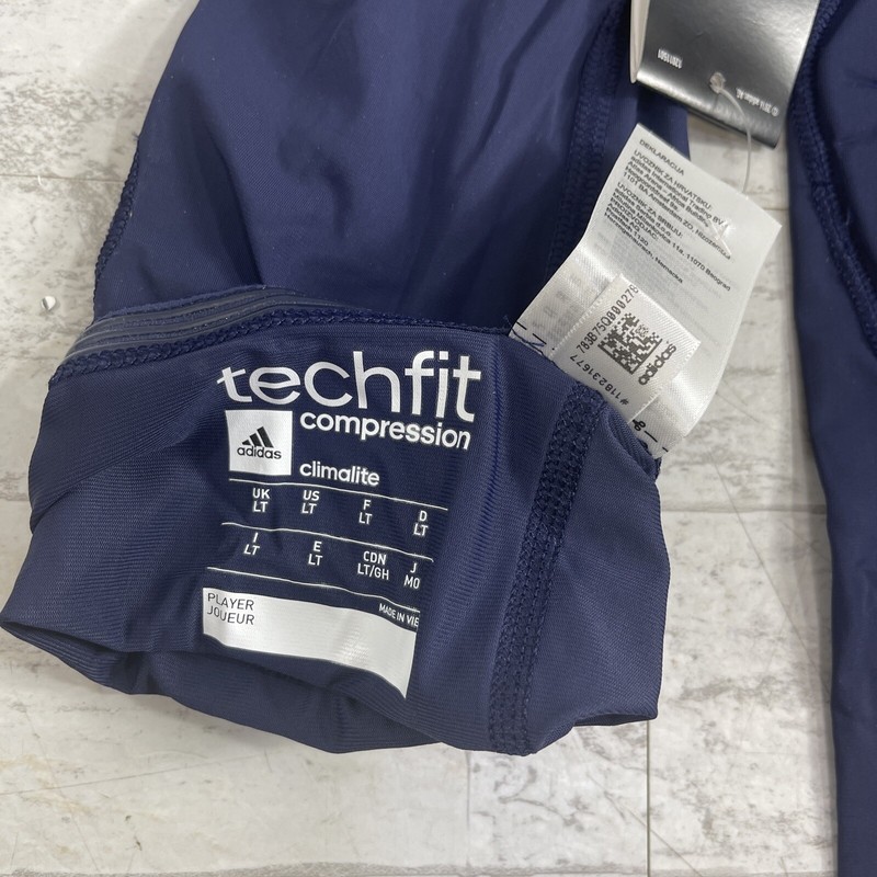 2 - NWT Adidas Techfit Men's Padded Compression Arm Elbow Sleeves Navy Blue LT gallery
