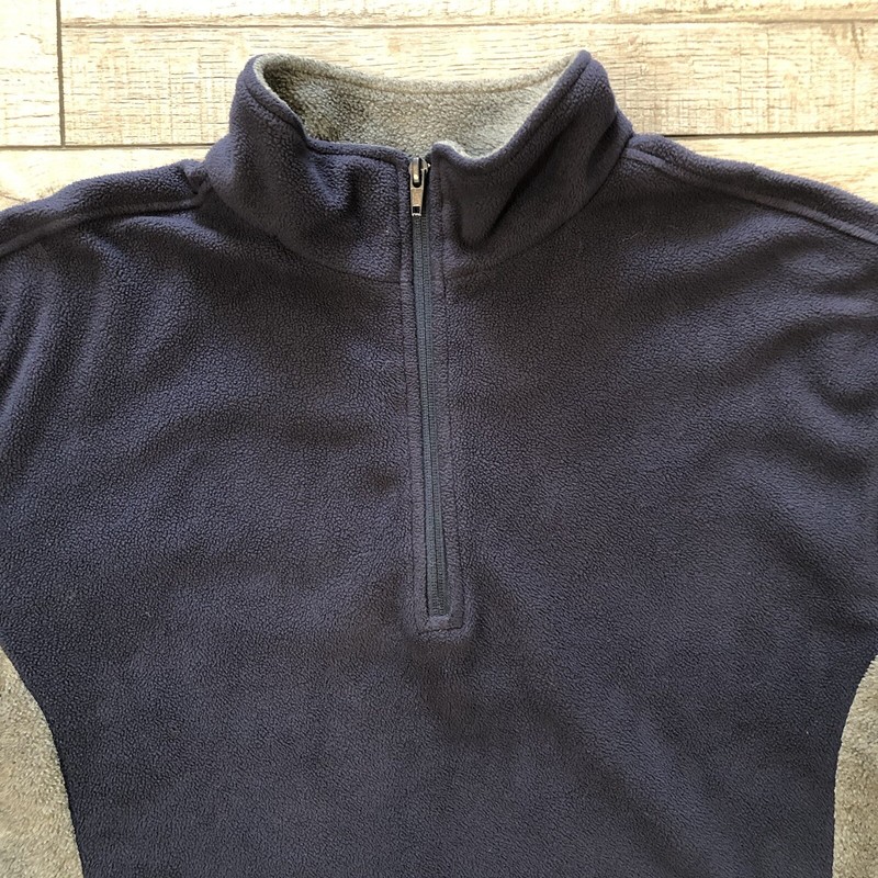 Nordic Track Pullover Mens Size Medium Blue & Gray Long Sleeve 1/4 Zip Logo gallery