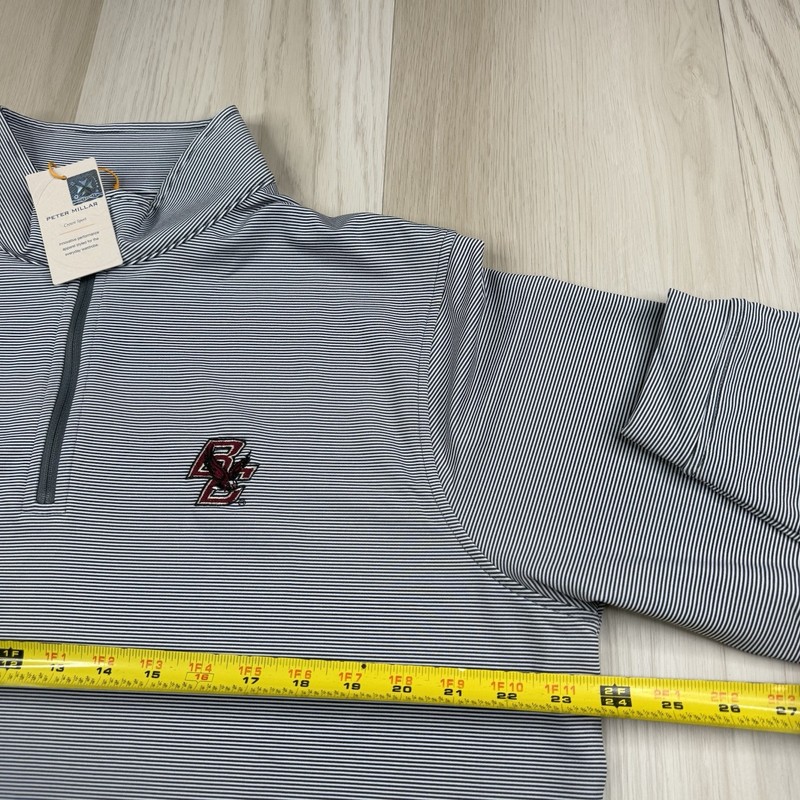 Peter Millar Crown Sport Performance 1/4 Zip Pullover Men’s L BOSTON COLLEGE NEW gallery