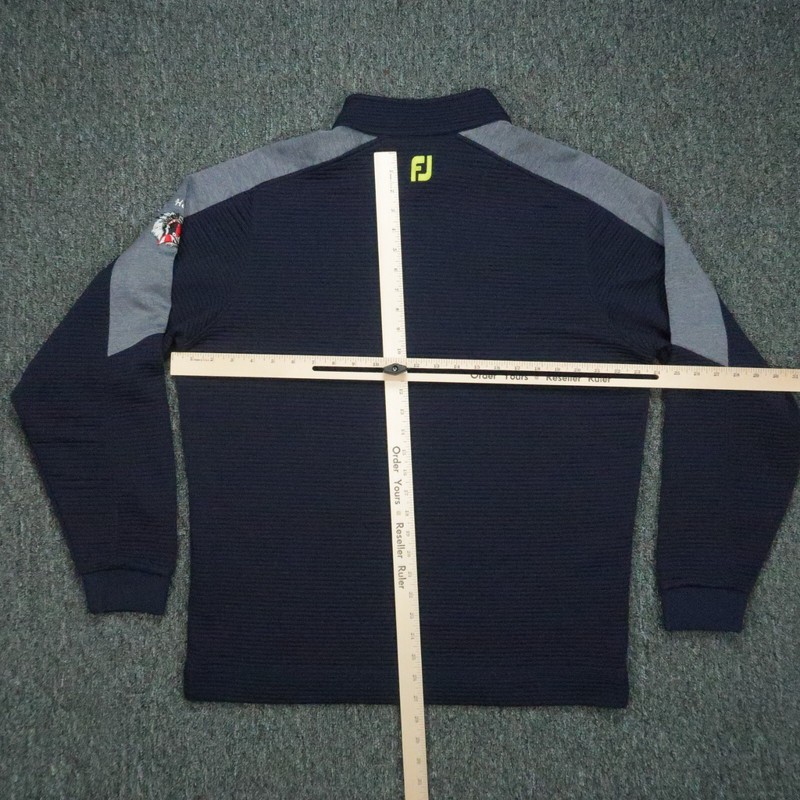 Footjoy Pullover Men Extra Large Blue Mid Layer Quarter Zip Wolf Hollow XL gallery
