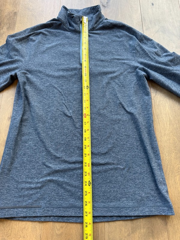 Lululemon Surge Warm 1/2 Zip Heathered Alberta Lake Caspian Blue Men's M/L EUC gallery