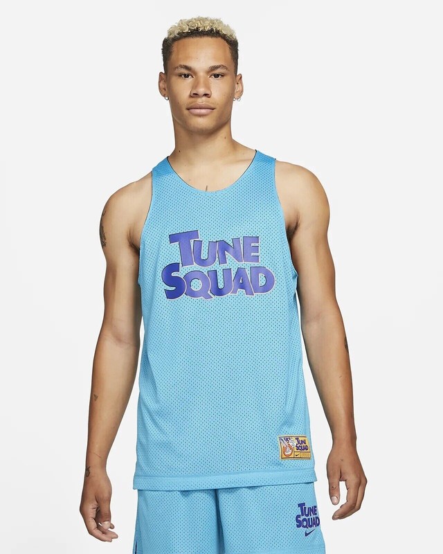 Men’s Large - Nike Space Jam Reversible Basketball Jersey DJ3894-434 Blue/Black gallery
