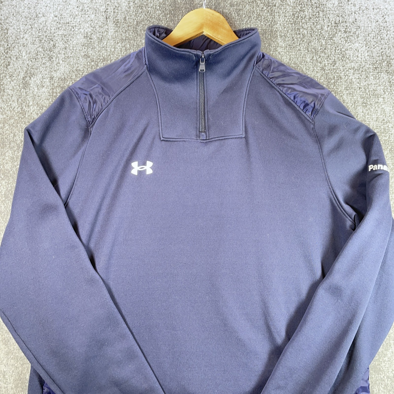 Under Armour Pullover Mens Navy XL Sweatshirt Performance Stretch Loose gallery