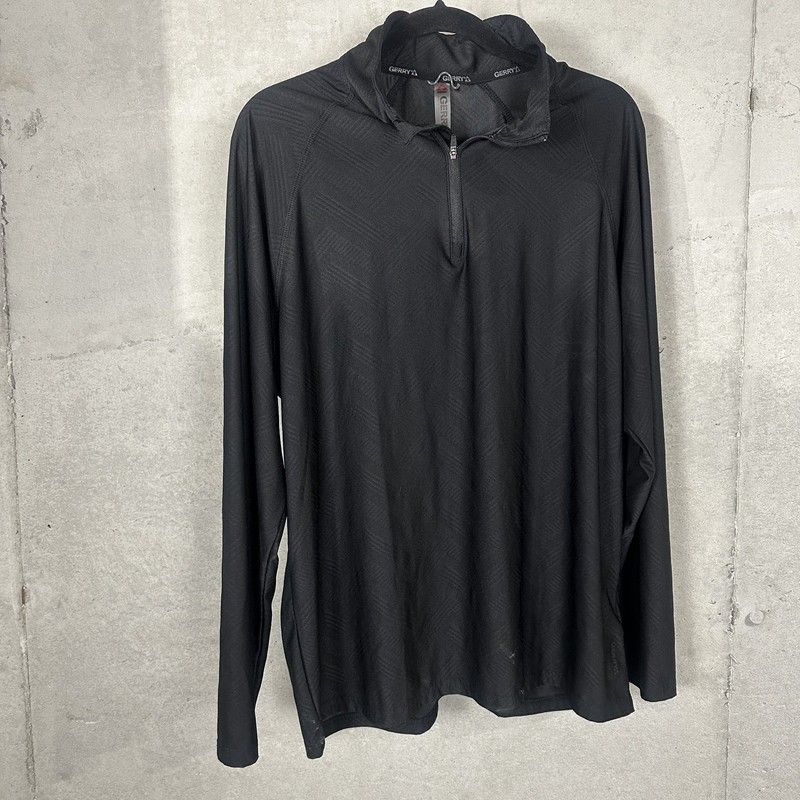 Gerry Men's Active Quarter Zip Long Sleeve Shirt NWT Blue Large gallery