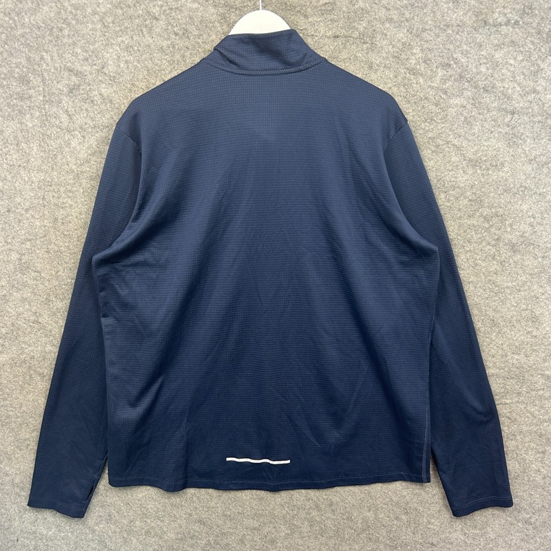 Nike Jacket Mens XL Blue Dri Fit Running Pacer Future 1/4 Zip Running Top Gym gallery