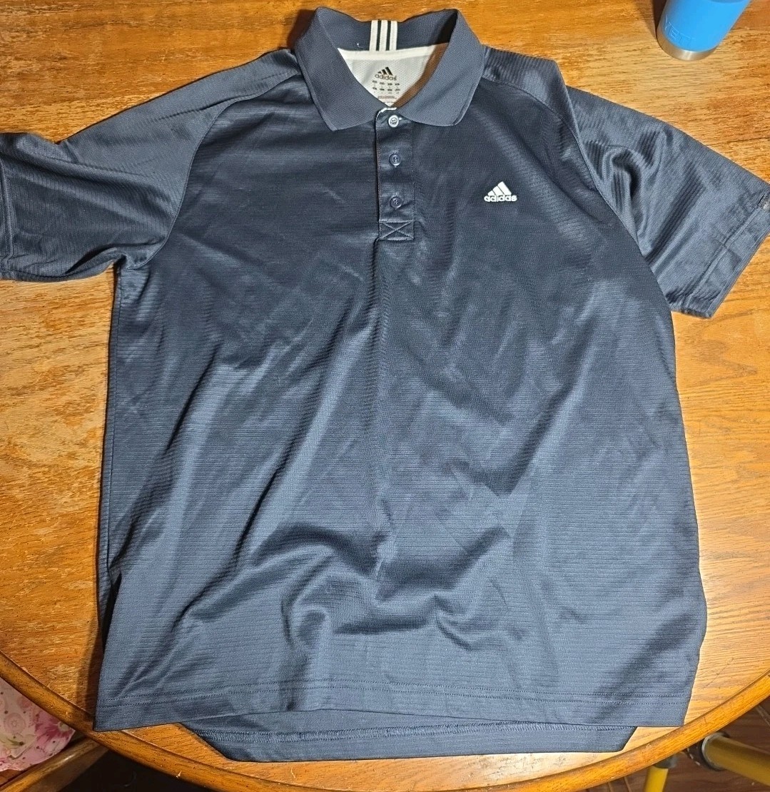 Adidas Size L Active 360 Short Sleeve Gym T-Shirt Polo 2011 gallery