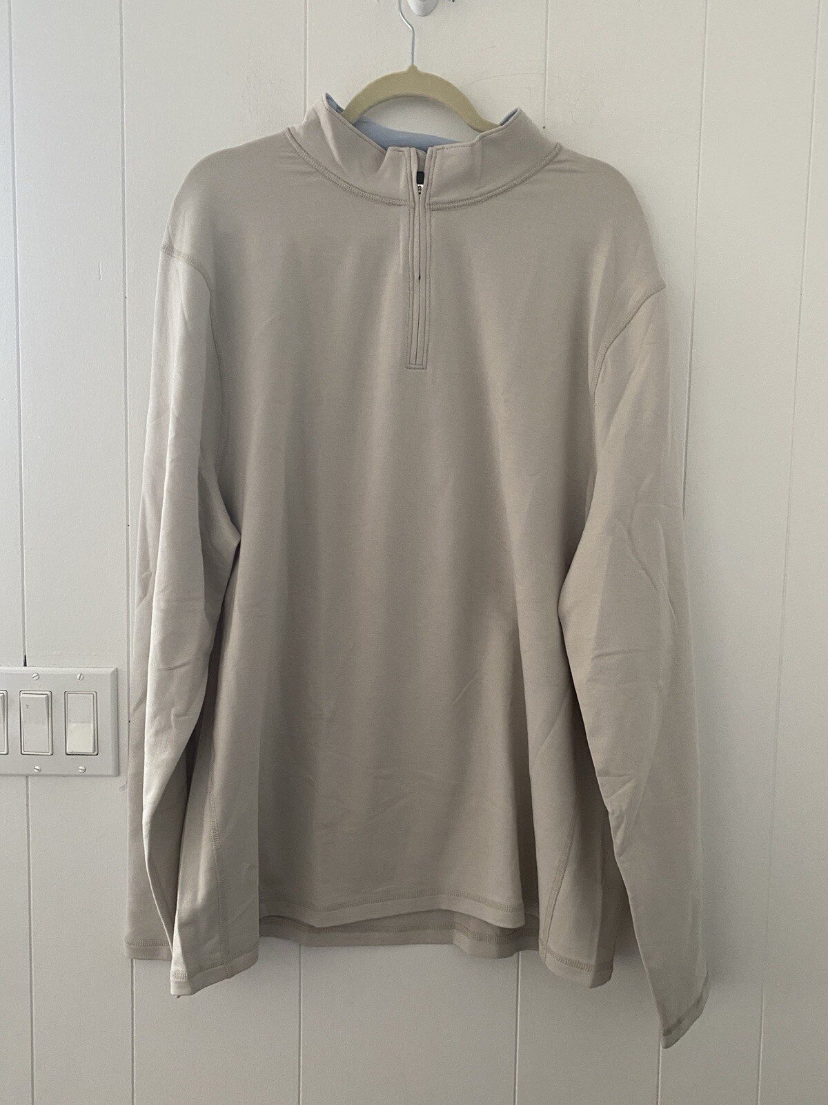 NWT J.Crew Men's Sz XXL Performance Half-Zip Pique Pullover CoolMax Long Sleeve gallery