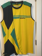 Sun Island Sport Jamaica Mens Knit Jersey Tank Top Size XL Green Yellow Black
