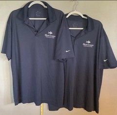 Nike Polo Men’s XL 2 Pack Dark Blue Dri-Fit Moisture Wicking Golf Sport Leisure
