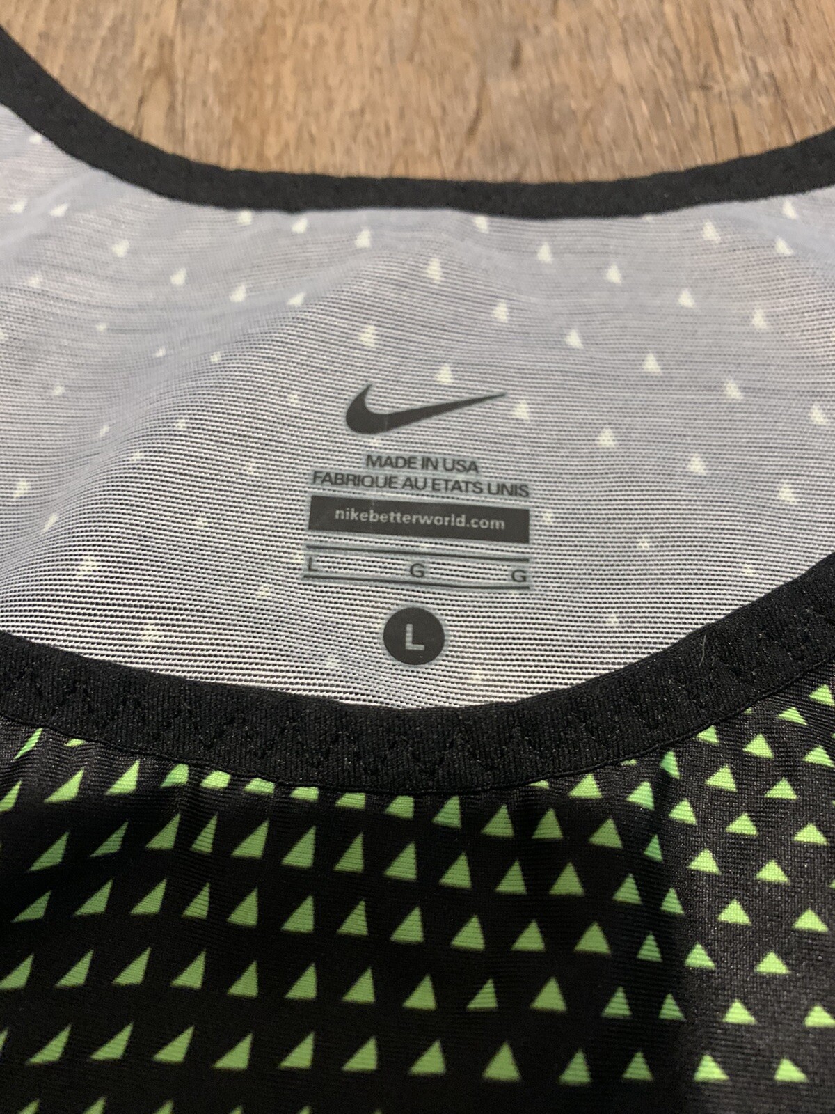 Rare Nike Pro Elite Sprint Turbo Tight singlet Mens Large 895440-XXX Green Black gallery