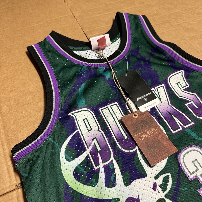 MITCHELL & NESS TEAM MARBLE SWINGMAN JERSEY MILWAUKEE BUCKS 1996 RAY ALLEN Small gallery
