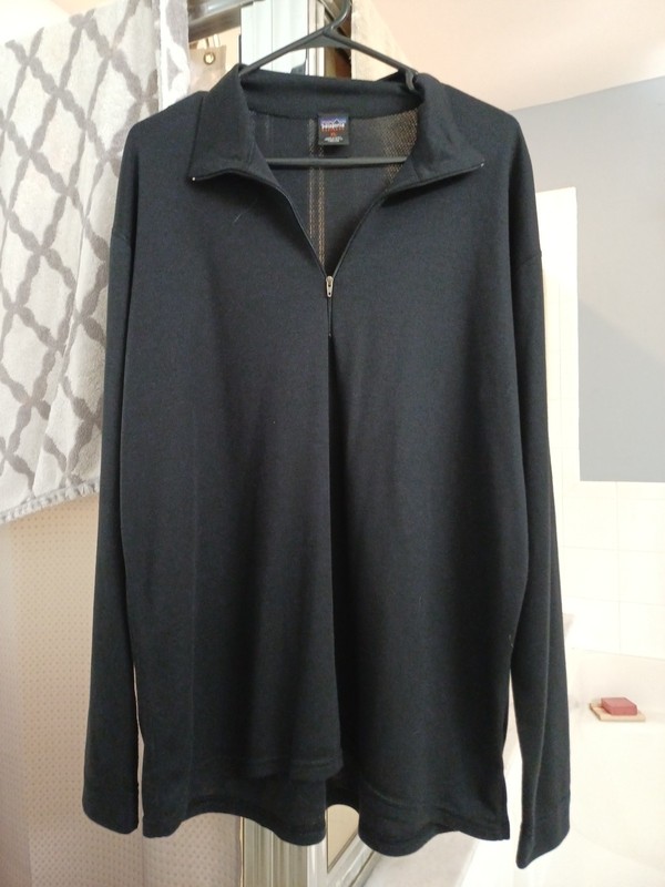 Vintage Patagonia Capilene Shirt Mens XL Black Quarter Zip USA 90s gallery