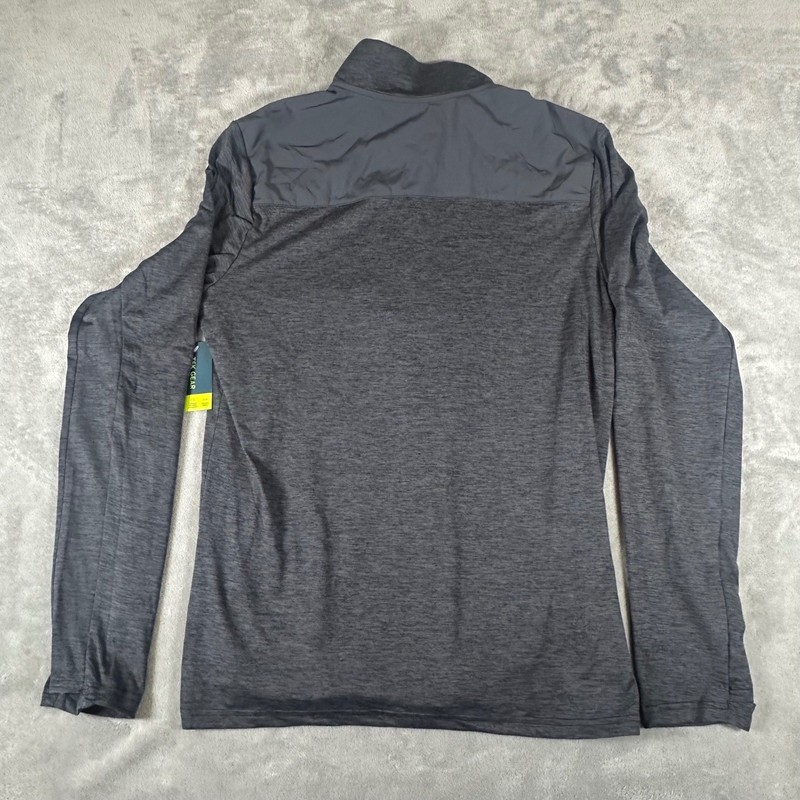 Tek Gear Mens 1/4 Zip Pullover Jacket Gray Space Dye Running Shirt Size Medium gallery