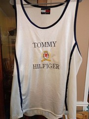 Vintage Tommy Hilfiger Sports Jersey Men xL Tank Top Athletic Workout Retro 90s