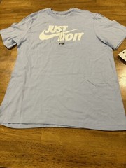 Nike Mens Just Do It Swoosh Training T-shirt Large DX1989 548 Blue New With Tags