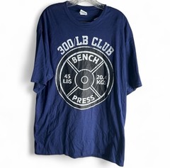 Bench Press 300 Lbs CLUB Tshirt Powerlifting Bodybuilding Fitness Lifting 2XL