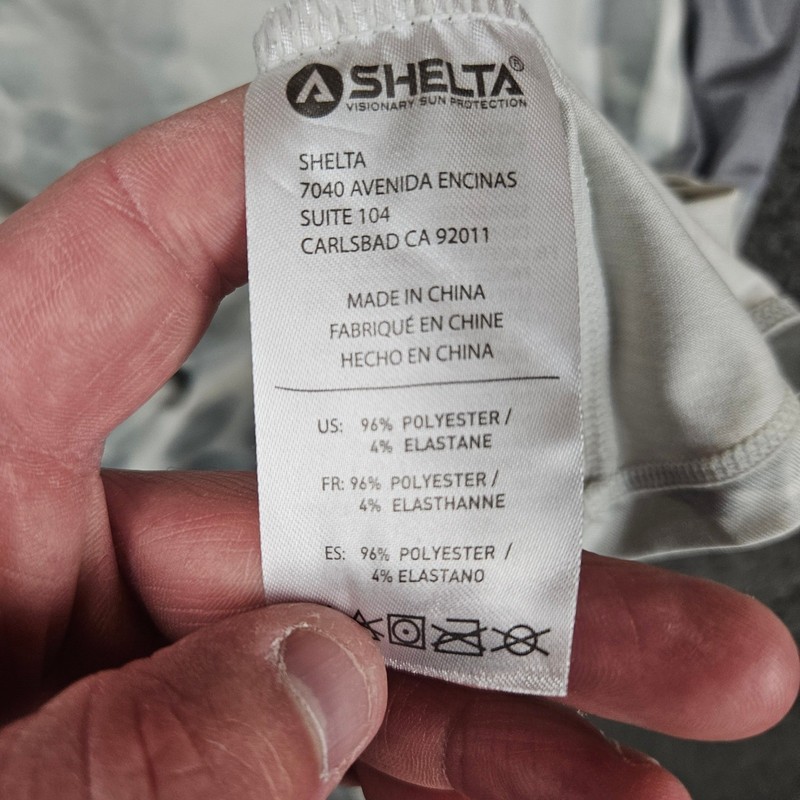 Shelta Mens UPF 50+ Sun Shirt Small Water Camo Long Sleeve Performance Fishing gallery